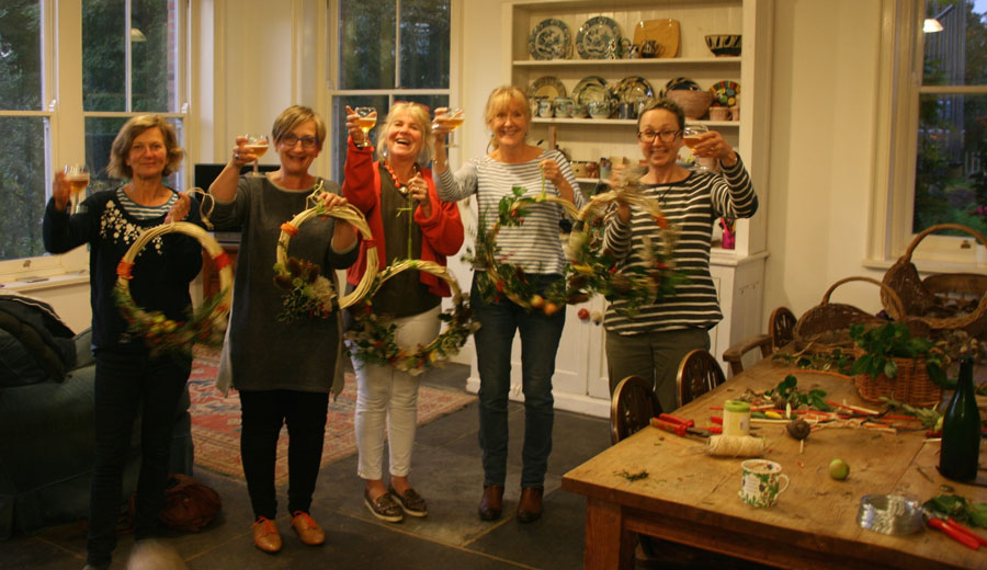 Wreath making seasonal friendship and fun!